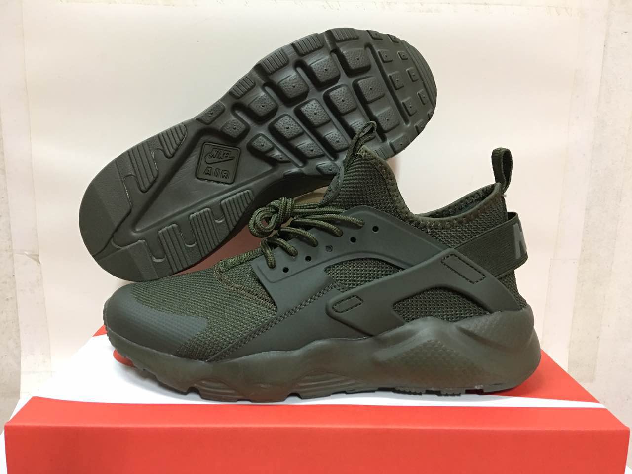 Nike Air Huarache 6 Knit Army Green Shoes